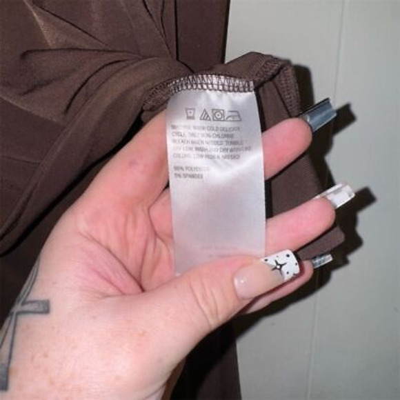 IMAN Women's 1X Brown Cape-like Sleeveless Tunic Top Solid Casual - Picture 4 of 6